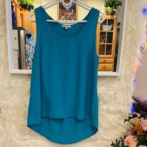 🌊 Pleione Teal High-Low Tank Top | Size M | Made in USA